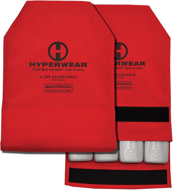 HYPERWEAR FlexLoadTM Adjustable Rucking Plates Flexible, Low-Profile Weight System for Rucking Backpacks & Weighted Training