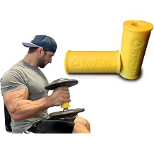 Yellow - Core Prodigy Fit Grips 2.0 Fat Thick Bar Weight Lifting Big Grips