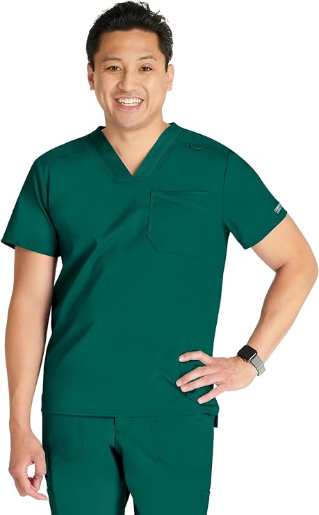 Cherokee WW Revolution Scrubs For Men V Neck Top Double Pocket