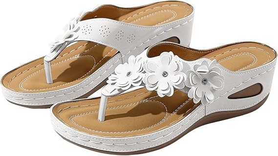 Orthopedic Sandals for Women 2026 Arch Support Flats Flip Flops Thong Dressy Casual Summer Boho Comfy Wedge Sandals