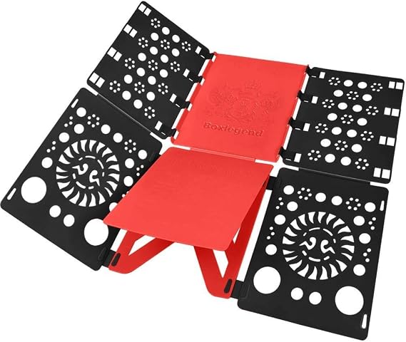 BoxLegend V3 Shirt Folding Board T Shirts Folder, Black & Red