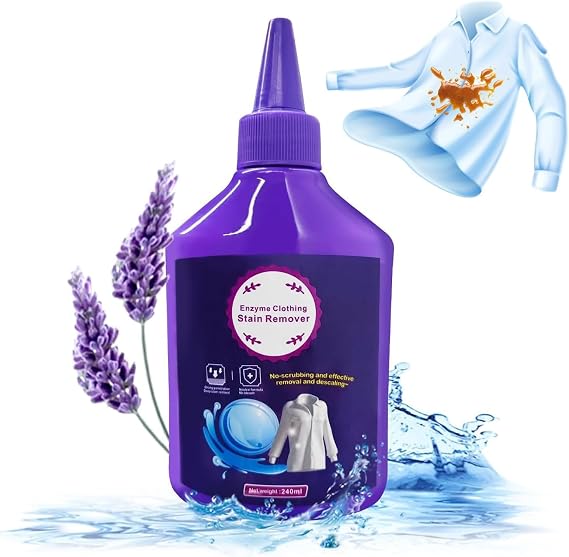 Active enzyme laundry detergent, enzyme laundry detergent, more effectively removes stubborn stains on clothes and instantly removes new stains (240ml)