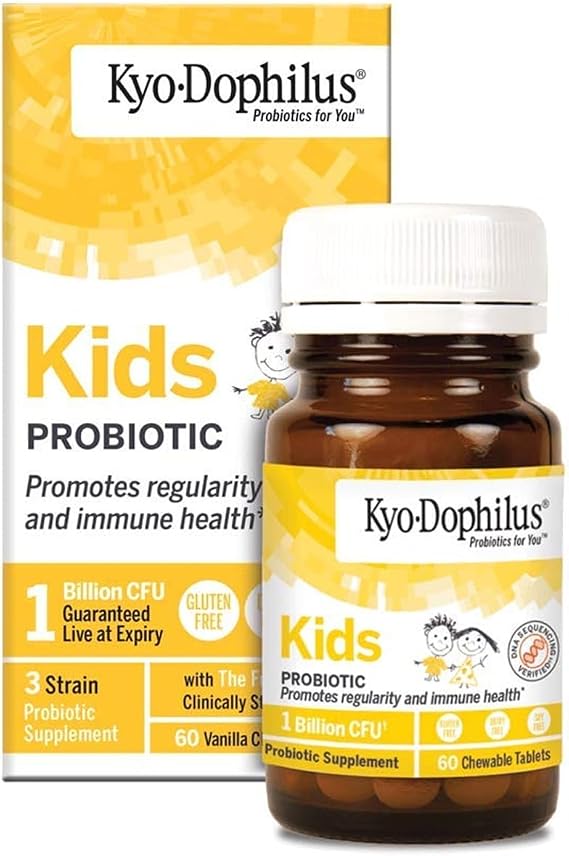 Wakunaga Kyo-Dophilus Kids Probiotic, Promotes Regularity and Immune Health*, 60 Tablets