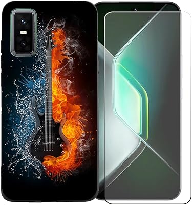 Case for Infinix GT 30 Pro  Tempered Glass Screen Protector Protective Film,Soft Gel Black Cover Shell TPU Silicone Protection Phone Case for Infinix GT 30 Pro 6.78 - BST16