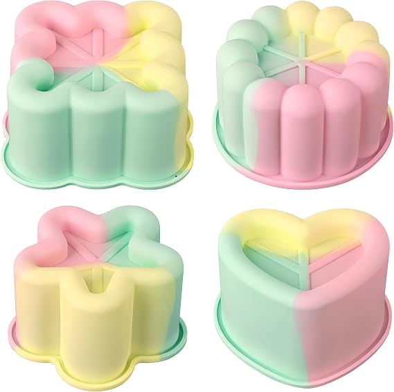 Actvty 4 Inch Silicone Cake Pans, Mini Cake Molds, Bento Cake Mold