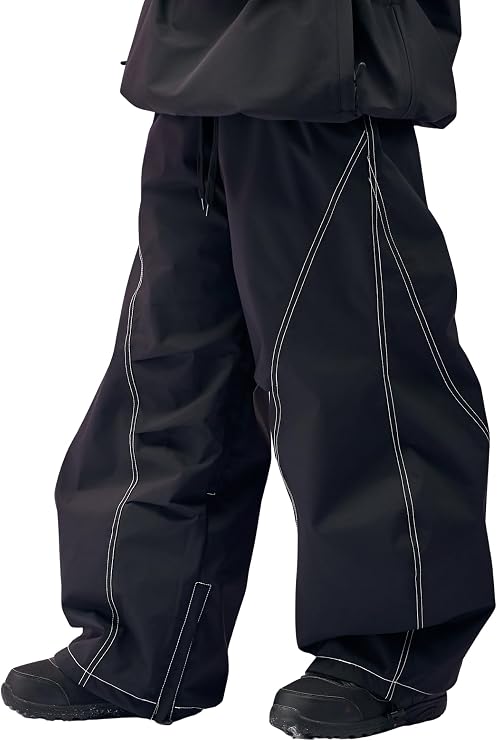 Solid Baggy Skiing Pants Men Women Waterproof Loose Insulated Snowboard Trouser Fashion Breathable Snow Pants