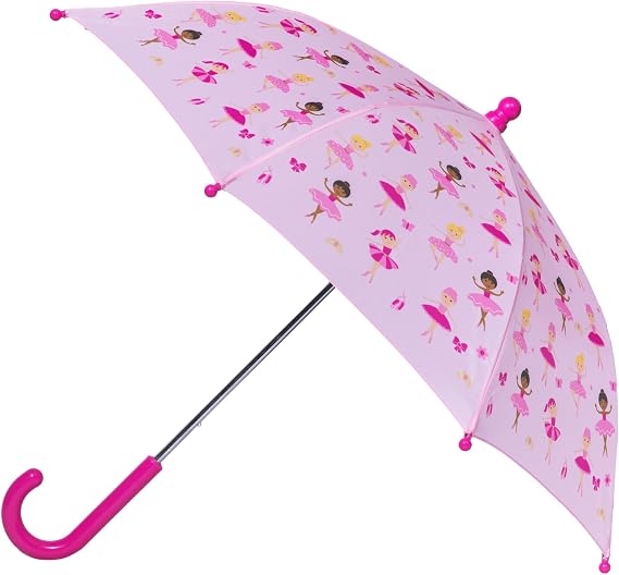 Wildkin Kids Umbrella Rainproof Canopy, Curved Handle, Easy Hanging Design