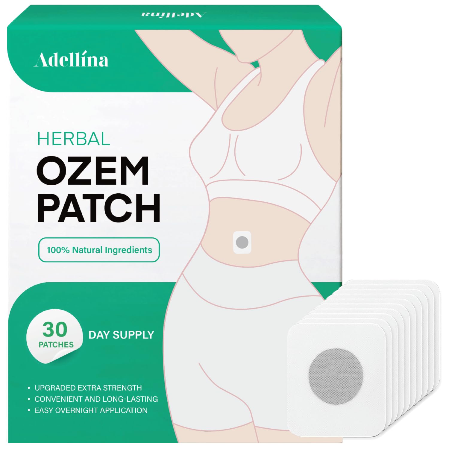 Ozempatch for Women: Body Patch Para Bajar De Peso- Bodypatch Natural herbal Ingredients for Women Girls 30 pcs
