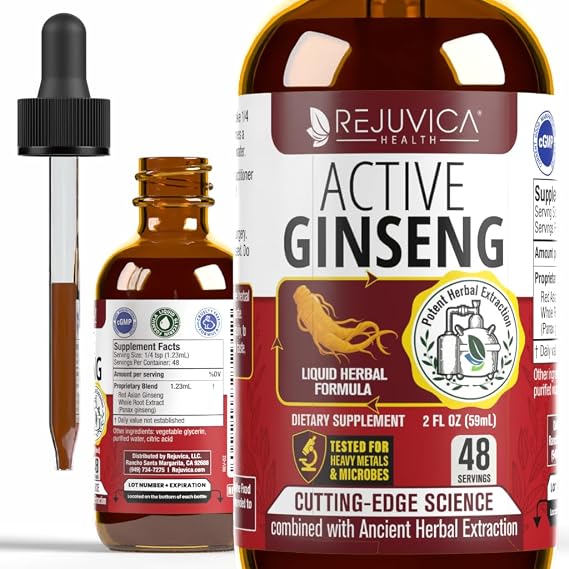 Korean Red Panax Ginseng Liquid Drops - Energy Vitality Support