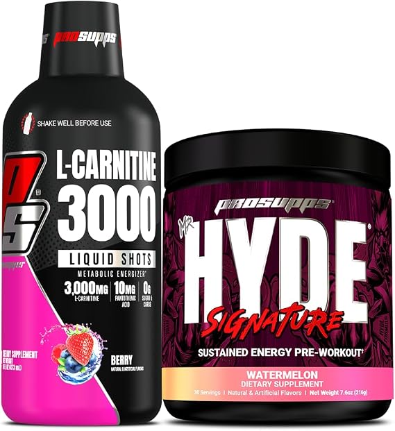 ProSupps L-Carnitine 3000 Liquid Shots & Mr. Hyde Pre-Workout Bundle