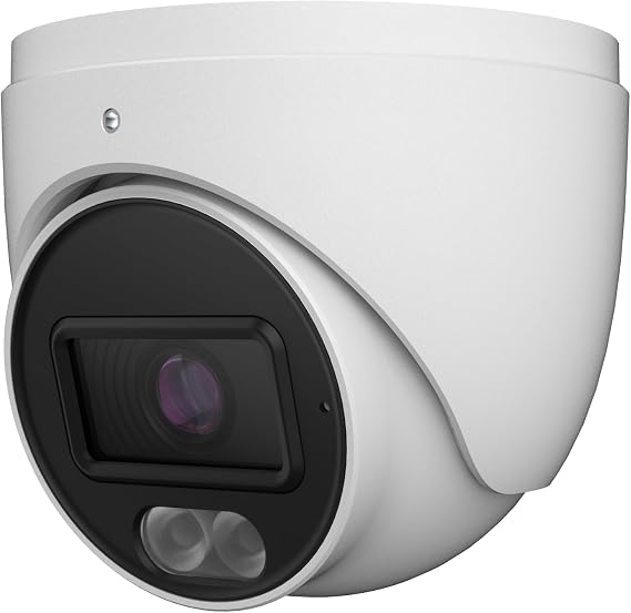 2MP Full Color Analog Turret Coax Camera, 4-in-1 AHD/TVI/CVI/CVBS Security Camera for Titanium HDC-IRD2TM34/28, 2.8mm Fixed Lens, 98ft White LED, IP67, Surveillance DVR System, White