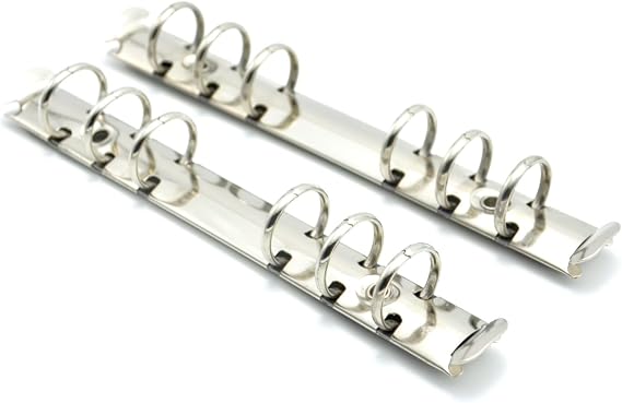 JJNUSA 2 Pieces A6 Notebook 6-Hole Ring Binder Mechanisms Replacement Kit for Binder Planners O-Ring Binders A6-20MM