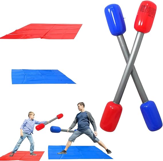2Pcs Gladiators Pugil Sticks, Inflatable Gladiator Game Set, 143cm