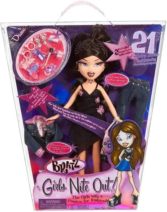 Bratz Girls Nite Out 21st Birthday Edition Fashion Doll Dana, 10 x 2.5 x 11.5 inches,Multicolor