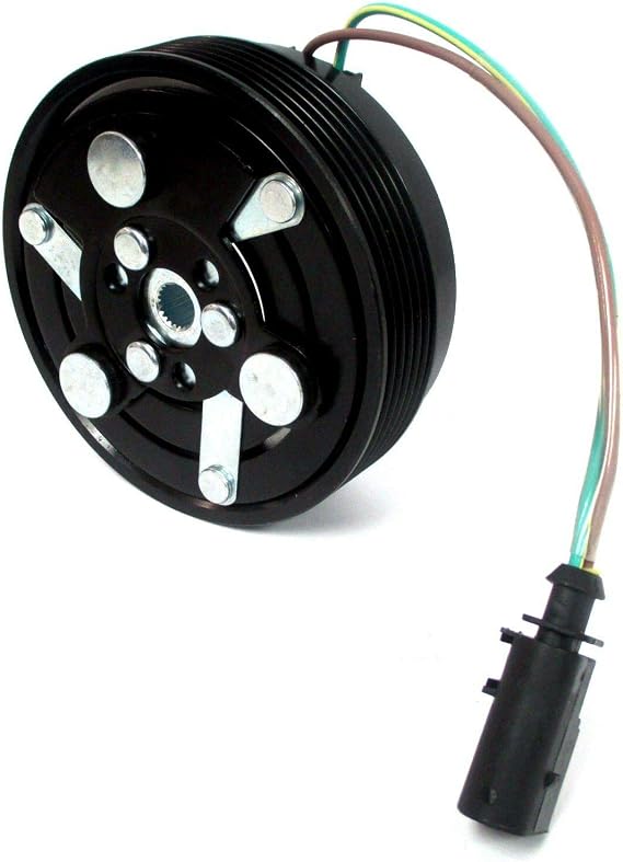 AC Compressor Clutch Kit (6 GROOVE PULLEY, BEARING, COIL, PLATE) FITS: 1997-2007 VOLKSWAGEN GOLF 4CYL 2.0L SD7V16 COMPRESSOR