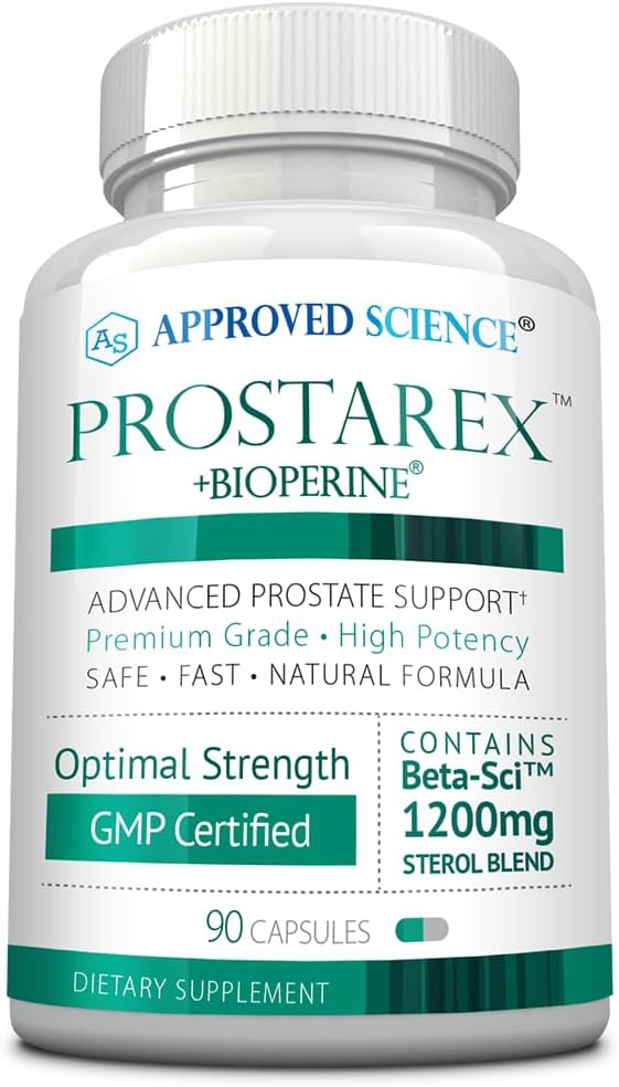 Approved Science Prostarex - Advanced Prostate Supplements for Men Prostate, Bladder & Urinary Health Support with Saw Palmetto, Beta-Sitosterol & BioPerine 90 Capsules (1 Month Supply)