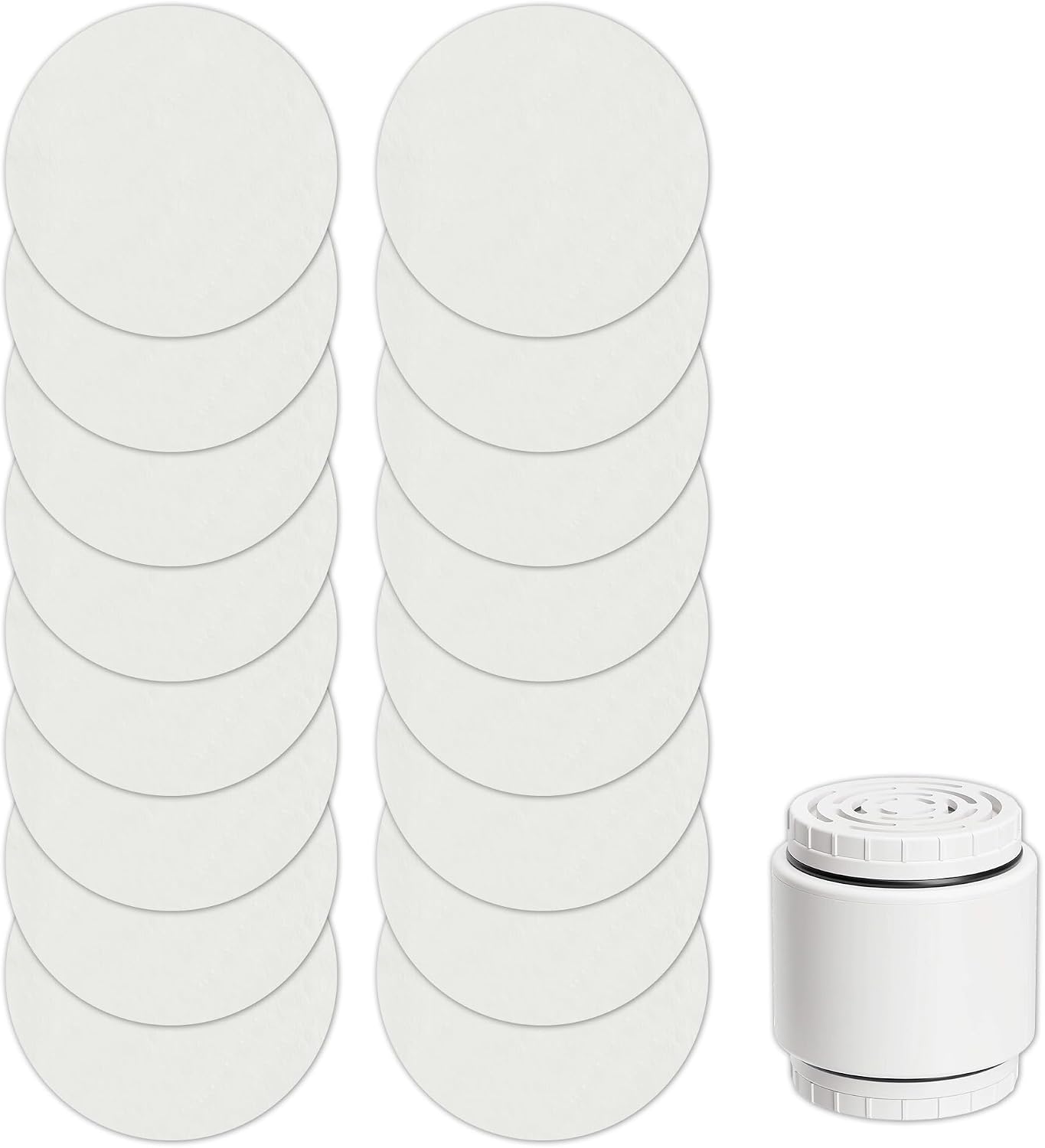 Replacement Sediment Pads for AquaBliss SF400 & SF500 Shower Filter, 48-Pack 1-Year Supply, Reusable Filtered Shower Head Sediment Pads for Rust, Dirt, Sand