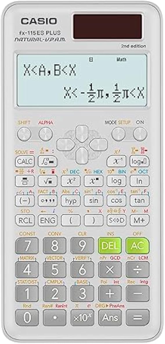 Casio fx-115ES Plus 2nd Ed Advanced Scientific Calculator | 280+ functions, natural textbook display; ideal for math, science, engineering & statistics