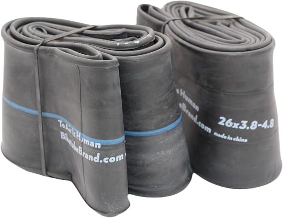 26x4 Fat Tire Bike Tube by BIKETUBE BRAND Presta Valve (48mm) TPU or Butyl Options Fits Fat Bikes, E-Bikes, MTB, Cruisers Works with Disc or Rim Brakes Trail, Snow, Sand, Mountain Riding
