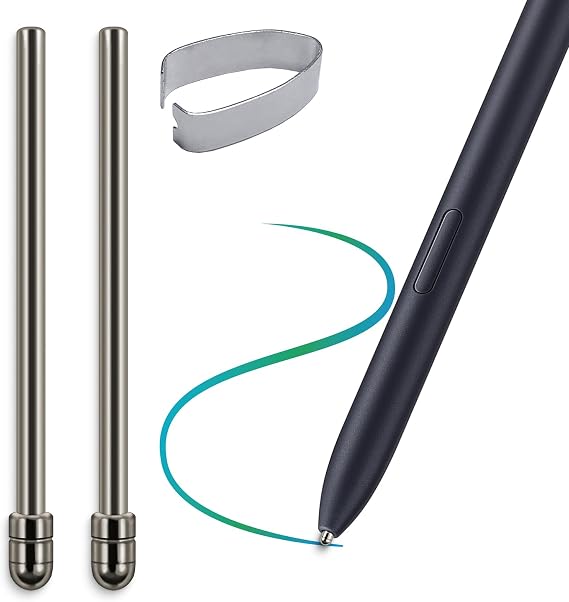 sciuU [2 Paket Titan Alaşım Uçları, Samsung Galaxy Tab S9 / S7 / S8 / Akıllı Telefon Galaxy S22 / Galaxy S23 Ultra Kalem Stylus'u ile Uyumlu, Aşınma Yok, Değiştirilebilir Paslanmaz Uç Kalem Ucu
