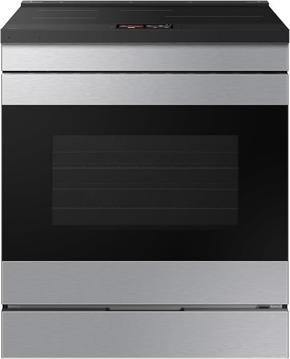 Samsung Bespoke 6.3 cu. ft. Smart Slide-In Induction Range with AI Home & Smart Oven Camera, Stainless Steel, NSI6DG9900SRAA