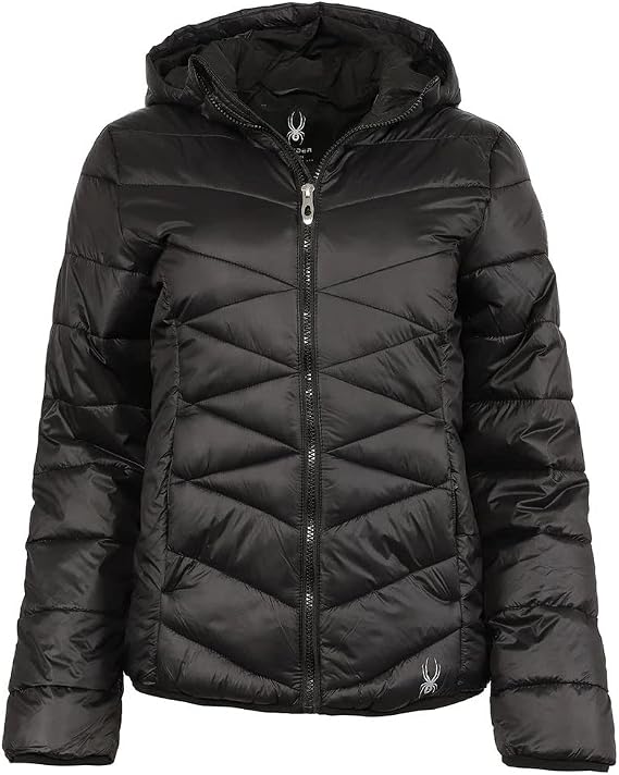 Spyder Women's Alyce Short Puffer Jacket, Black Cire Medium