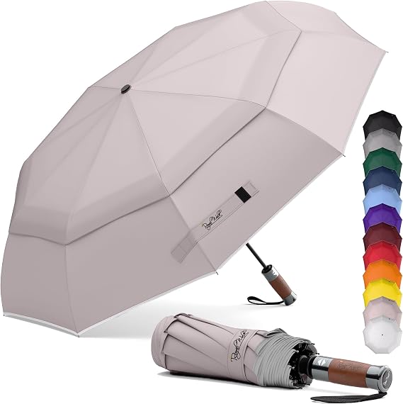 Royal Walk Folding Travel Compact Umbrella Windproof Strong for Men & Women