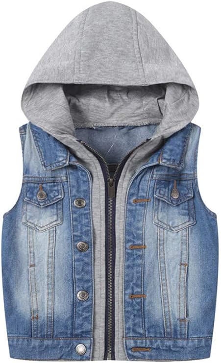 Mallimoda Boys Sleeveless Denim Jacket Girl Jean Vest