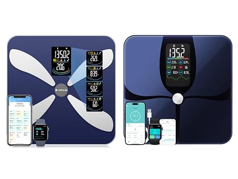 Smart Scale for Body Weight and Fat - Weight Scale with Large Display, LEPULSE Body Fat Scale with BMI Body Fat Muscle Mass Body Composition Monitors, Bathroom Scale