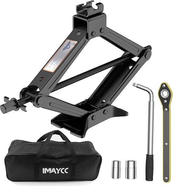 IMAYCC Car Jack Kit, Scissor Jack for Car 2 Ton(4409 lbs), Portable Tire Jack Repair Kit, Spare Tire Changing Kit with Lug Wrench, Car Emergency Kit for Auto/SUV/MPV, Thickened Jacks.