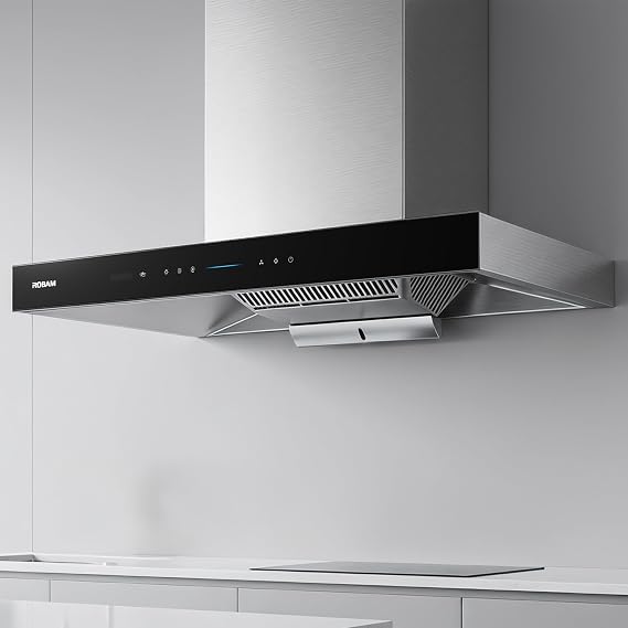 ROBAM 30 Inch Wall-mount Range Hood 1300 CFM, Vent Hood Gesture Control