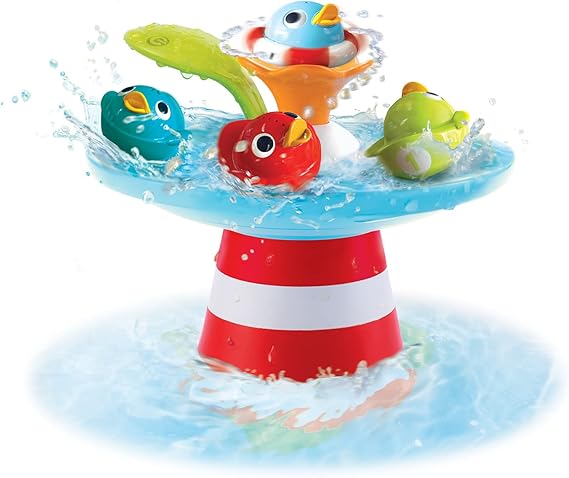 Yookidoo Bath Toy - Musical Duck Race with Auto Fountain, Water Pump, and 4 Racing Ducks.