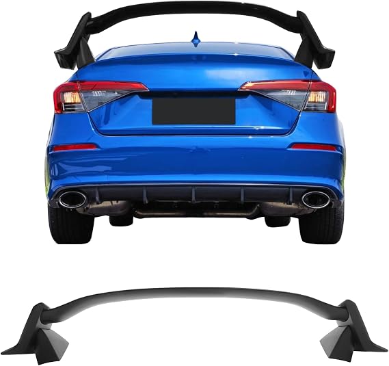 Fit 2022-2026 Honda Civic 11th Gen Sedan 4-Door Trunk Spoiler Type R Style