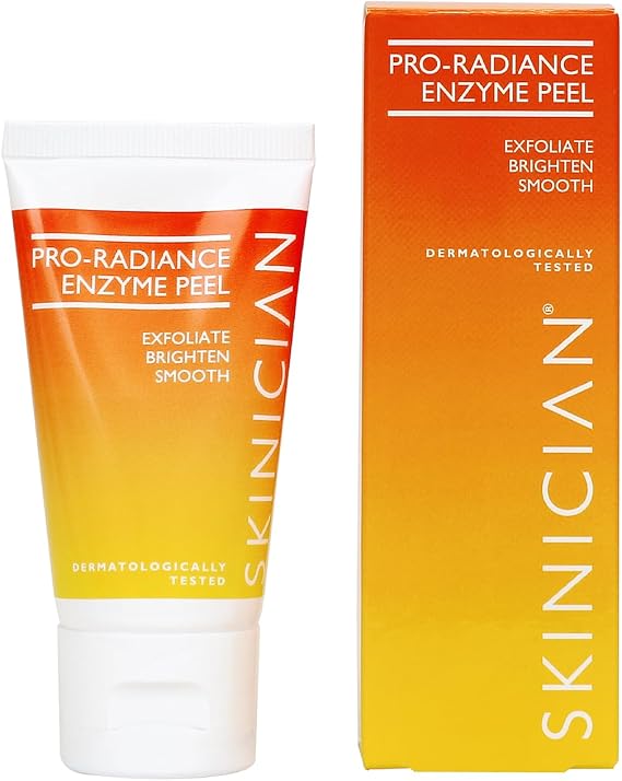 SKINICIAN Advanced Pro-Radiance Enzyme Peel - Peel Off Face Mask for Brighter Looking Skin - AHA Beauty Facial Mask - Anti-Ageing Fruit Enzyme Peel - Vegan & Cruelty Free (50ml) | AHA fruit enzyme peel-off mask. Anti-ageing formula for brighter radiant looking skin. Vegan.