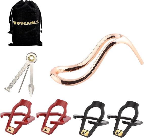 Foldable Pipe Stand 5 Pcs Pipe Stand Holder Set Rack Holder Kit Gold(1* Metal Stand, 4* Plastic Stands, 3 in 1 Tool, Velvet Bag)