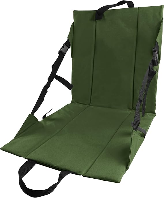 Portable Folding Stadium Seat Cushion with Back Support, Lightweight