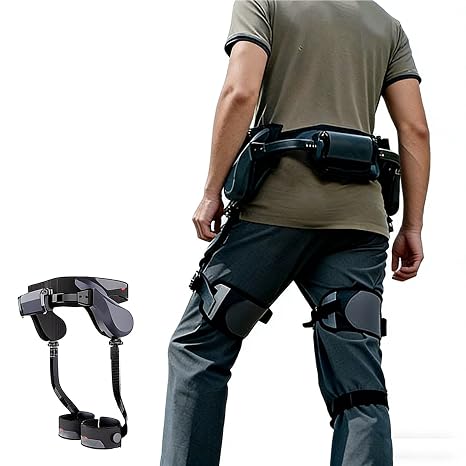 Foldable Storage Exoskeleton Walking Device for Mountain Climbing, Adjustable 16Nm Motor Bionic Exoskeleton Power Aid, AI Assistance, Withstand -10~45℃ for Balanced Health
