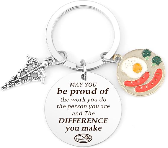 Nutritionist Appreciation Keychain Thank You Gift for Dietitian Registered Dietitian Christmas Birthday Retirement National Nutrition Month Gifts for Health Coach Wellness Enthusiast