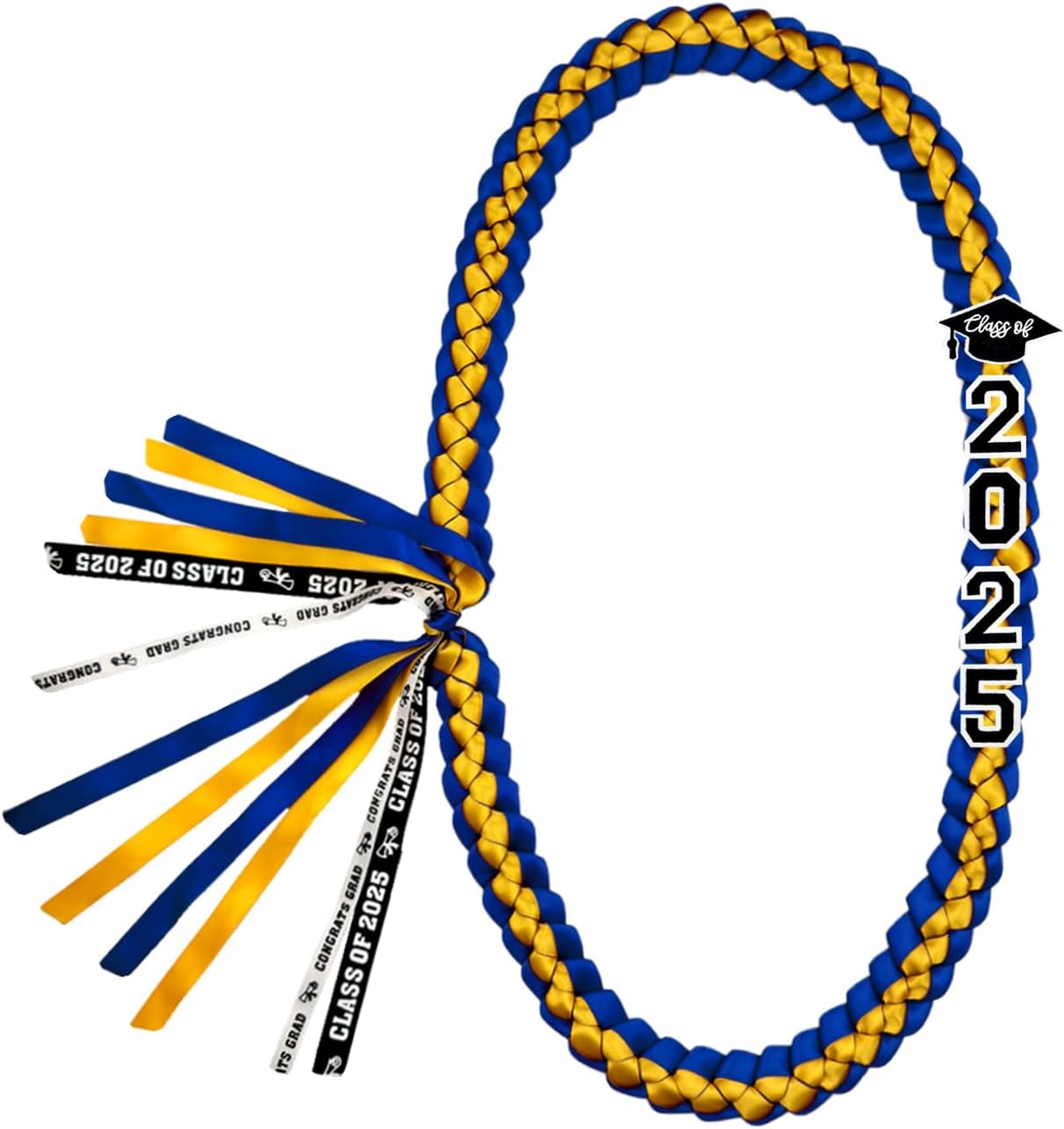 2025 Graduation Ribbon Leis Class of 2025 Graduation Necklace Accessories for High School College Graduation Decorations Party Supplies