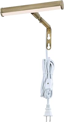 Westinghouse 7500700 7 Inch, 2 Watt Adjustable LED Picture Light, Antique Brass Finish, 3000K, White