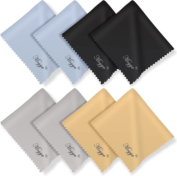 12PCS Microfiber Cleaning Cloth, Premium Eyeglass Cleaning Cloths, Lint Free Cloth for Cleaning Electronics, Glasses, TV Screen, Cell Phone and Laptop, Very Soft, Protect Your Lens Efficiently