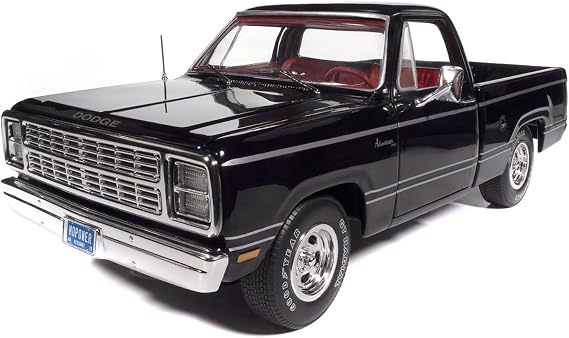 American Muscle 1979 Dodge SWB Sweptline Pickup Adventurer - Black 1/18 Scale Diecast