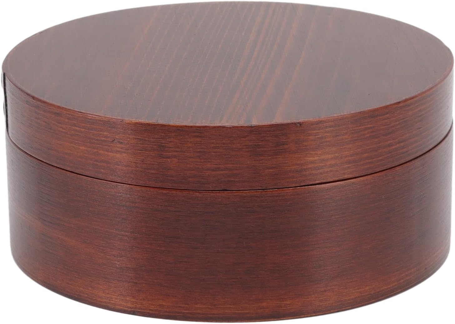 Niiyen Lunch Box Wood Bento Box Round Food Container Snack Organizer Single Level Wooden Storage Box For Office Home Camping Picnic