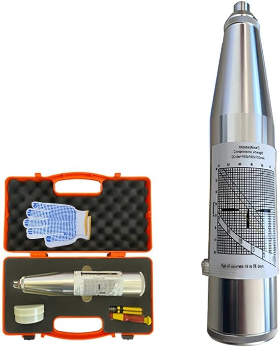 Professional Rebound Hammer - Concrete Strength Tester with 10-60 MPa Range for Buildings/Bridges/Road Construction (ASTM C805 Compliant, Portable & Accurate)
