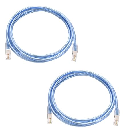 2-Pack RJ11 15Ft Shielded Modem Cable for High Speed DSL Internet, for Broadband DSL Modems, High Speed Data Transfer, Home DSL Ethernet Phone Jack Cable