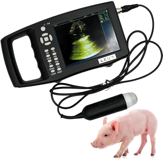Veterinary Ultrasound Machine,Portable HD Pregnancy Tests Machine,Dog Ultrasound Scanner Pregnancy,With 3.5mhz Mechanical Sector Probe,Used for Pigs/Sheep/Dog/Cat Inspection