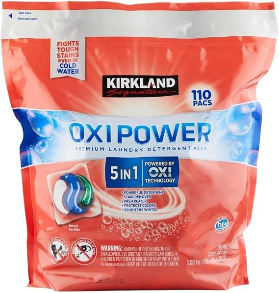 Kirkland Signature Oxi Power Laundry Detergent Pacs, 110 Count