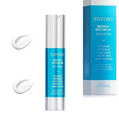 Retinol Under Eye Cream - Anti Aging Eye Cream for Dark Circles and Puffiness, Eye Bags, Wrinkles Fine Lines Skin Care Treatment Hydrates & Lifts 0.47 Fl Oz