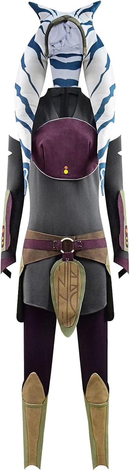 Kids Ahsoka Tano Costume Girls Ahsoka Cosplay Headpiece Accessorie Suits Halloween Outfits