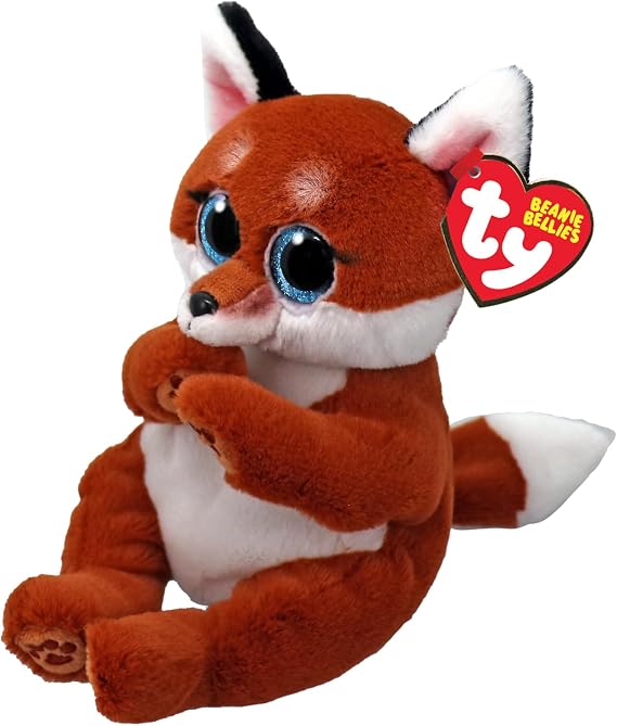Ty Beanie Bellie WITT - Brown and White Fox - 6"", Brown/White